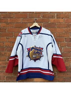 Vintage Hamilton bulldogs autographed jersey M reebok 00s
